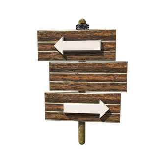 木质地板海报模板_3D木质指路牌子
