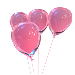 气球粉红色海报模板_七夕情人节温馨浪漫爱心气球