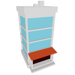 house海报模板_C4D房子3D模型PNG
