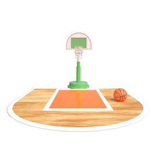 投篮机机海报模板_篮球场地装饰图案