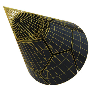 三角锥海报模板_3d立体简约霸气黑金陨石几何图形