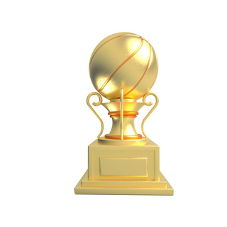 立体金色篮球奖杯