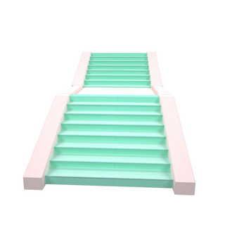 立体台阶海报模板_3D立体浅色台阶