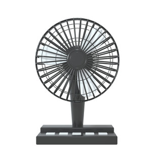 夏季电风扇海报模板_C4D仿真黑色家用电器电风扇夏季电风扇