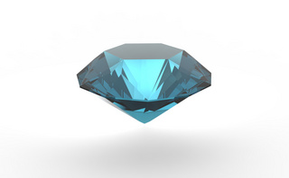 钻石闪亮切面透明彩色蓝色免扣