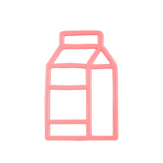 柔色立体图标海报模板_柔色立体饮品类图标-牛奶