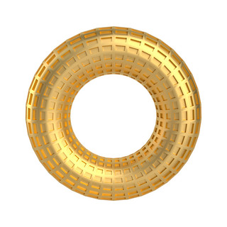 金色金属质感圆环