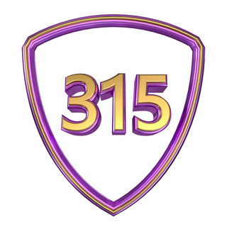 315C4D金紫立体盾牌