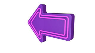 手绘紫色C4D箭头插画