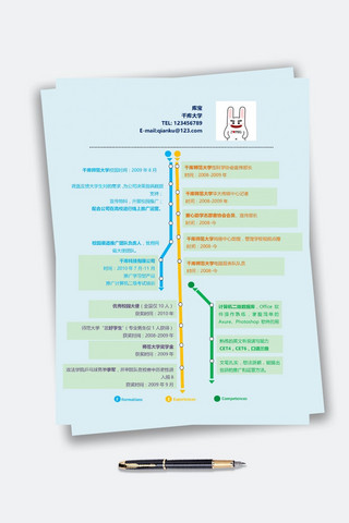 it简历海报模板_明朗活泼创意计算机IT技术专业个性简历