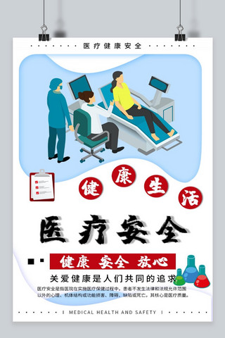 创意医疗安全海报海报模板_千库网医疗安全海报