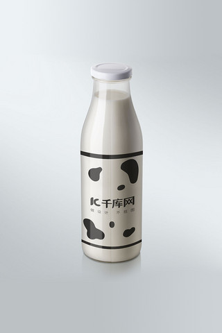 饮料包装海报模板_酸奶包装白色简洁个性样机