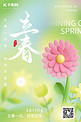 立春传统节气绿色弥散海报