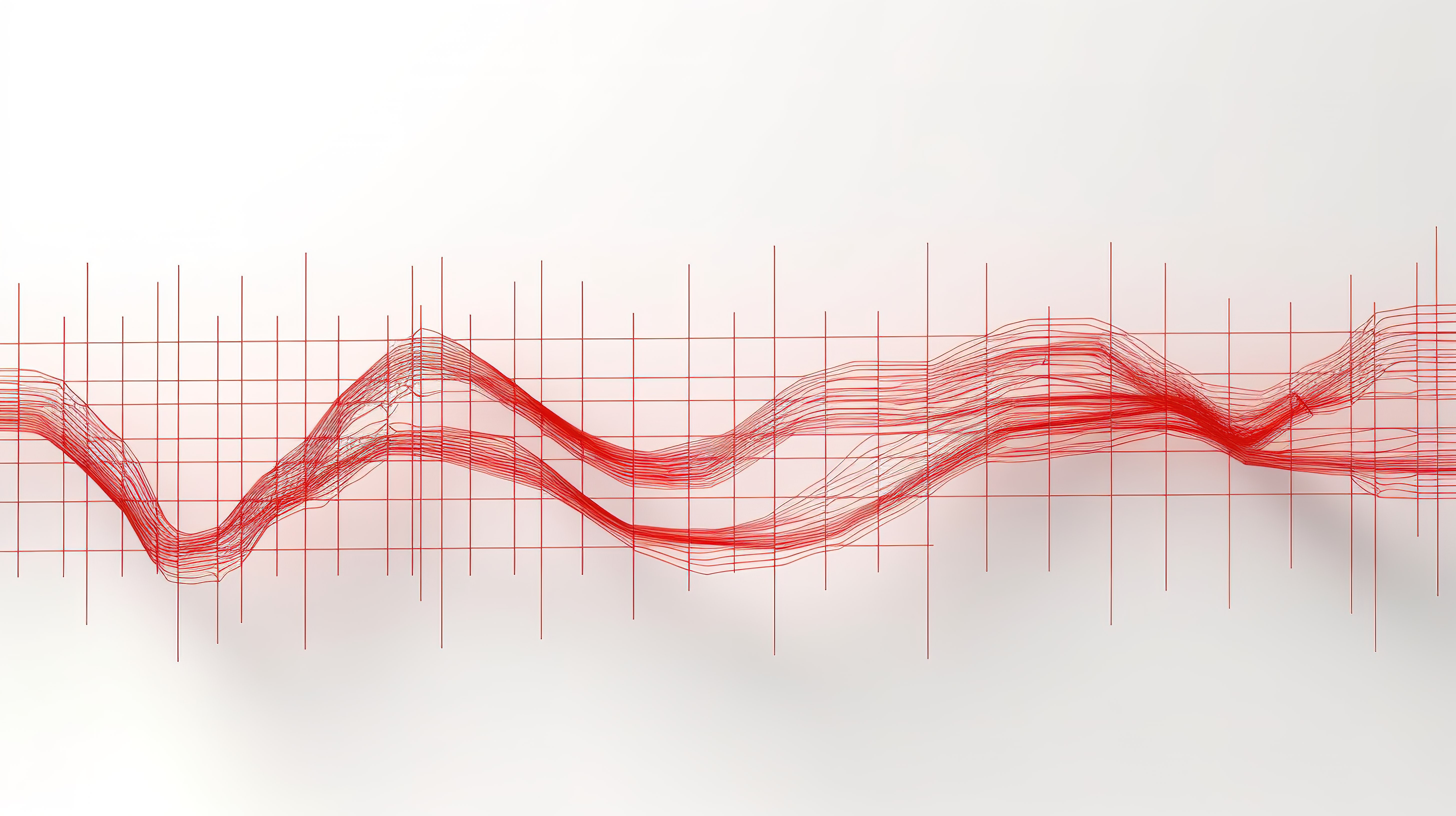 用于医疗应用程序和网站的红心监视器脉冲线图标的 3D 插图图片