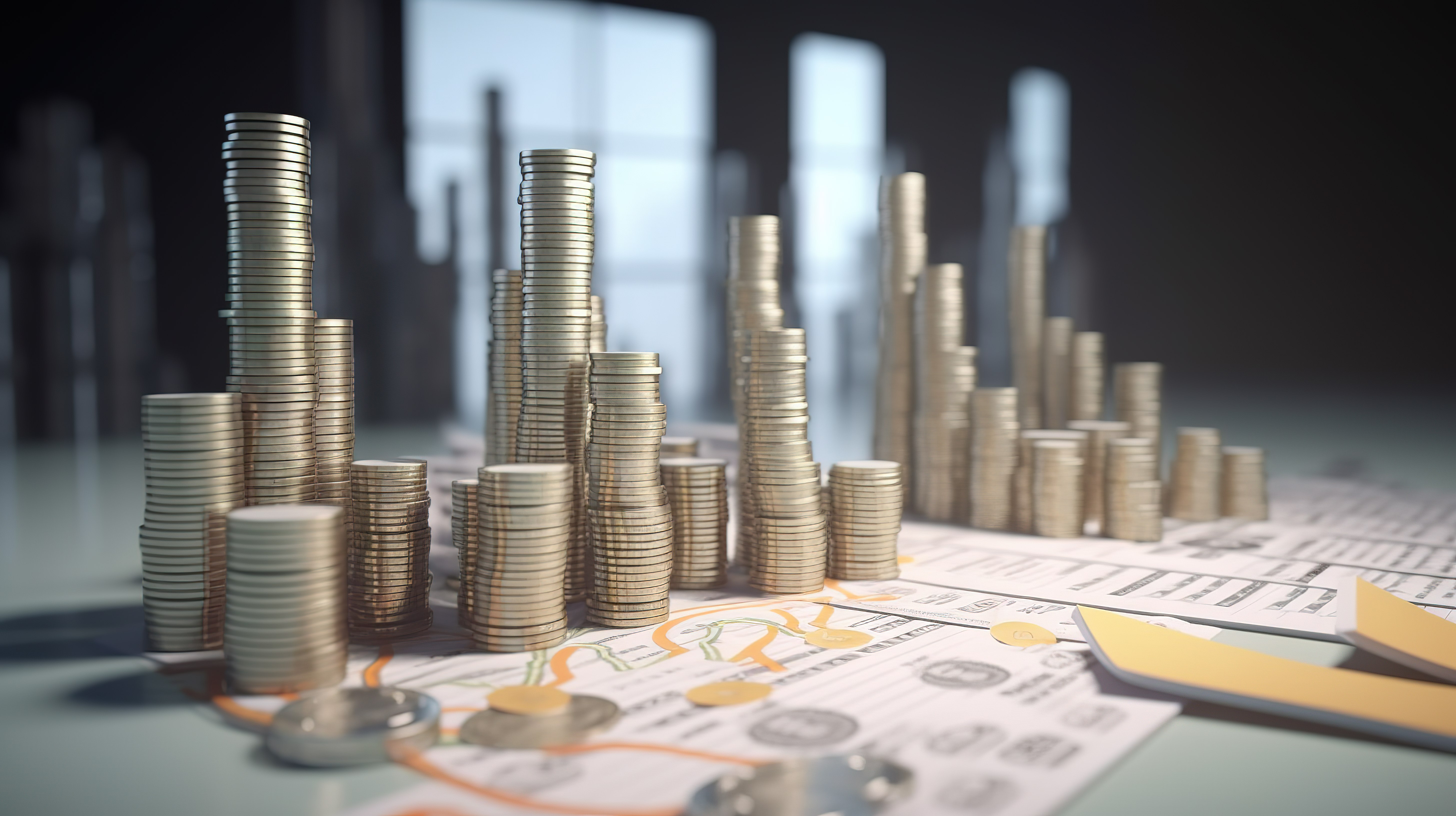 金钱问题说明 3D 渲染中融资的财务概念图片