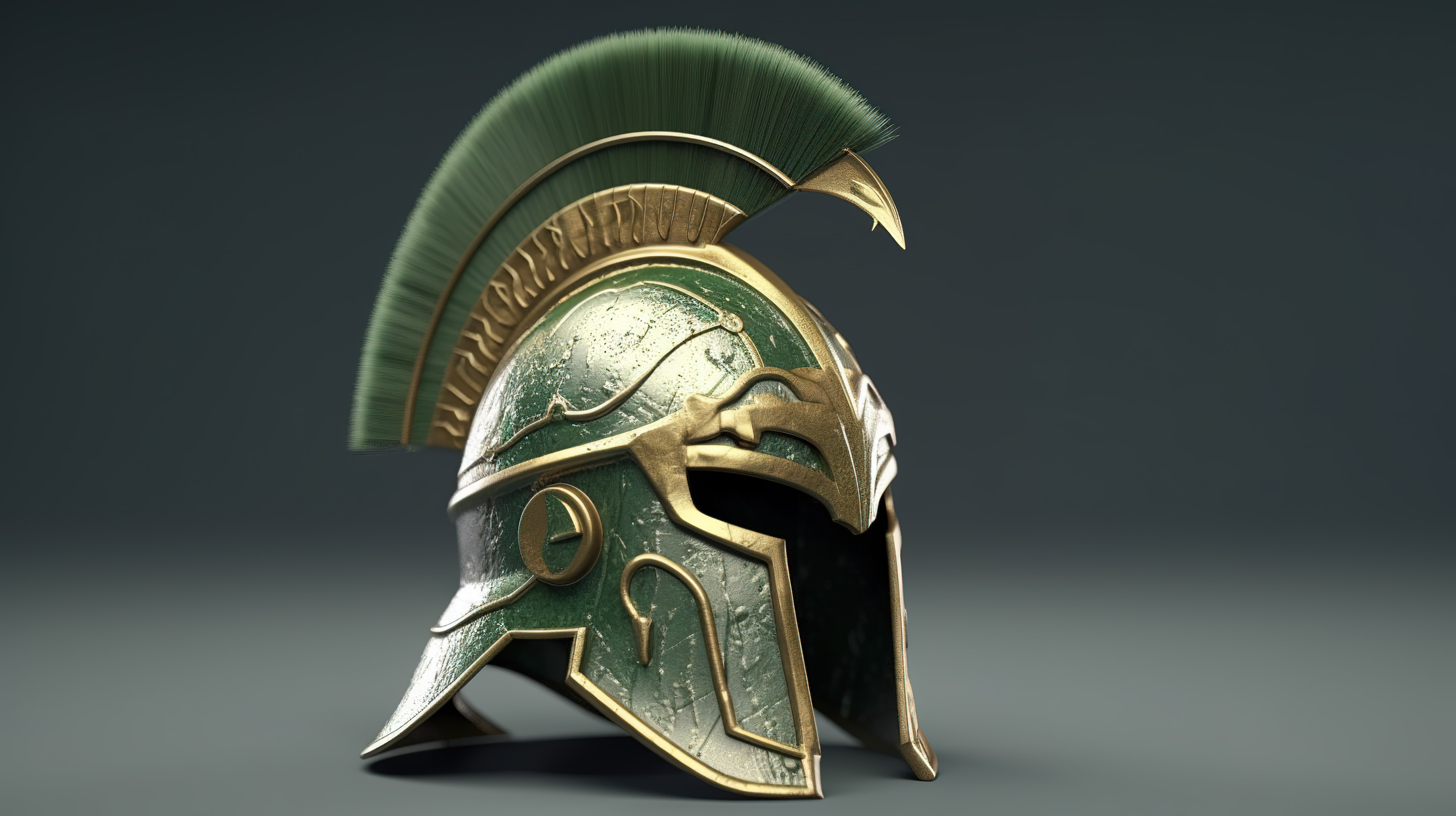 对古代斯巴达头盔的 3D 版本进行建模图片