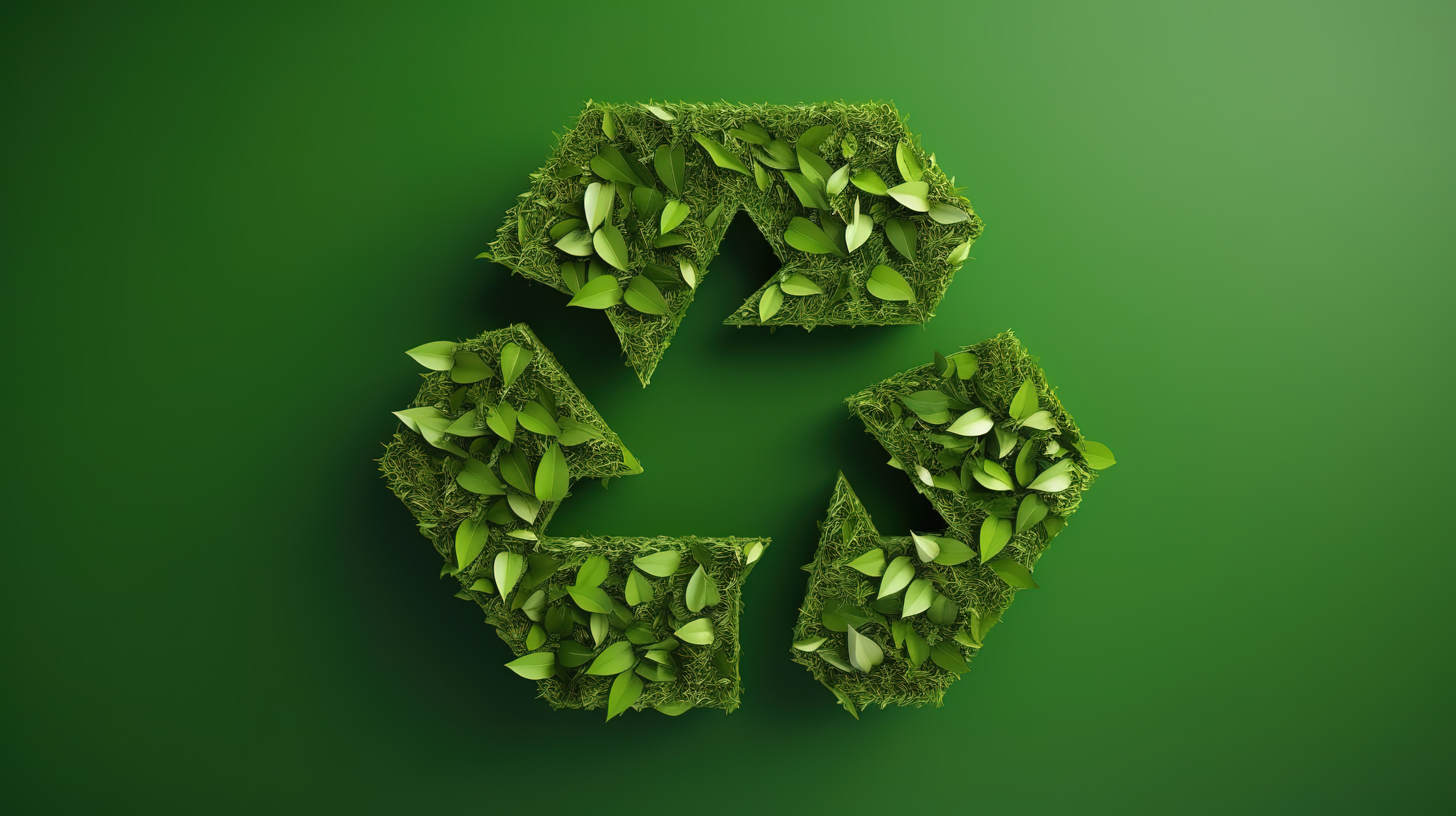 可持续回收符号 3d 渲染生态概念的插图图片