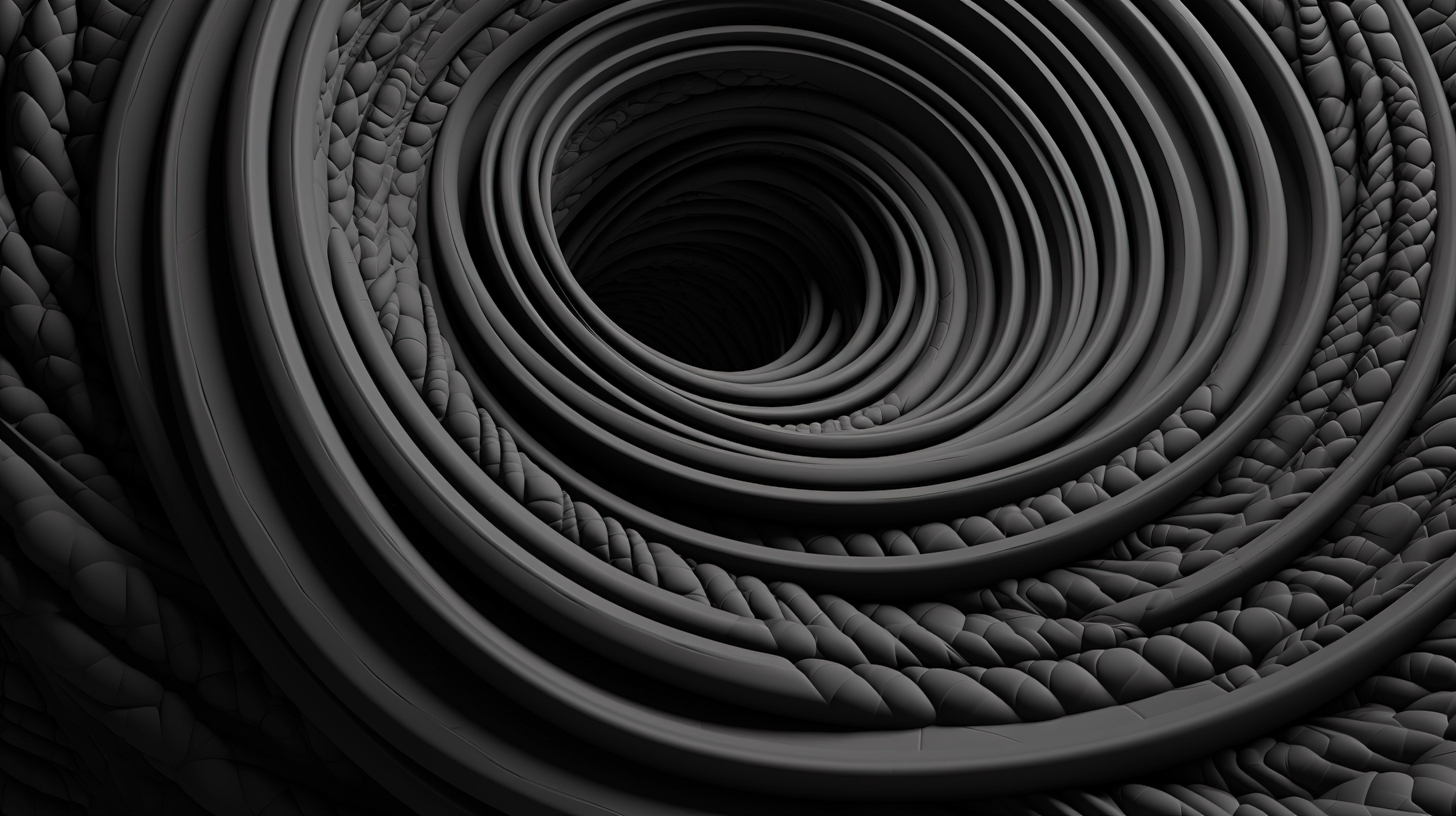 单色抽象背景 3d 渲染上的暗漩涡簇图片