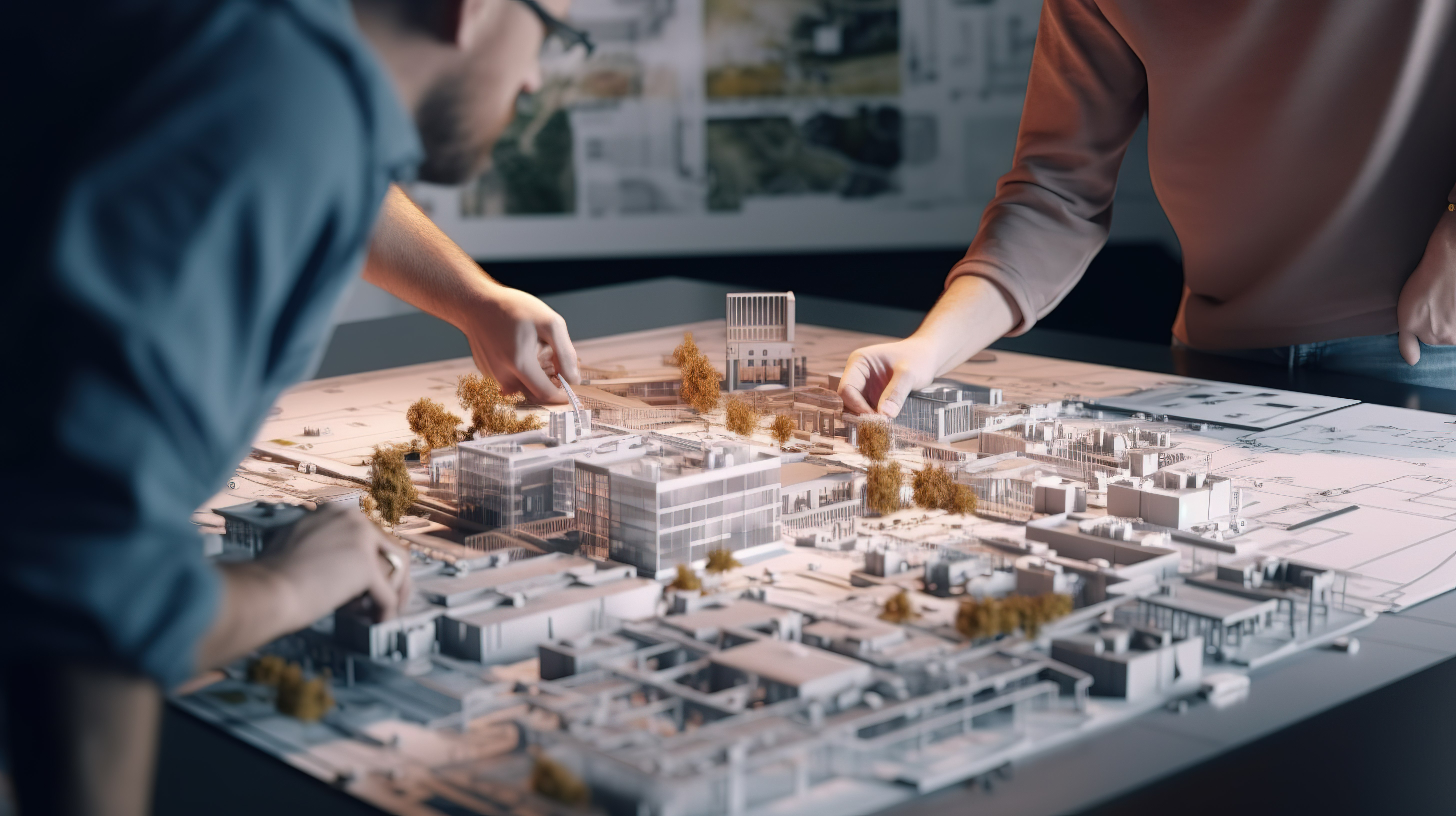 大胡子建筑师利用 3D 建筑模型合作开发尖端房屋开发项目图片