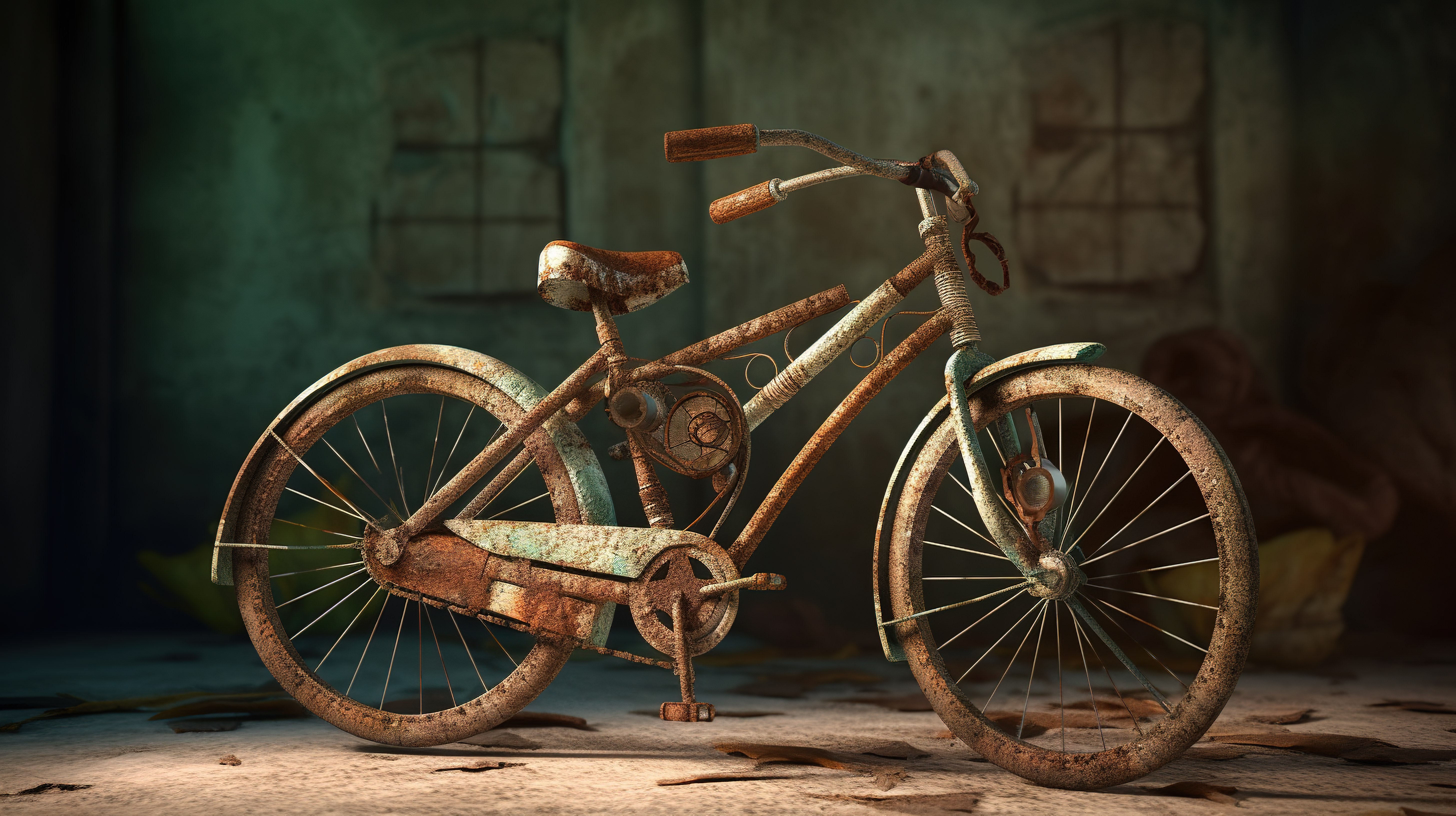 3d 渲染中的老式自行车图片