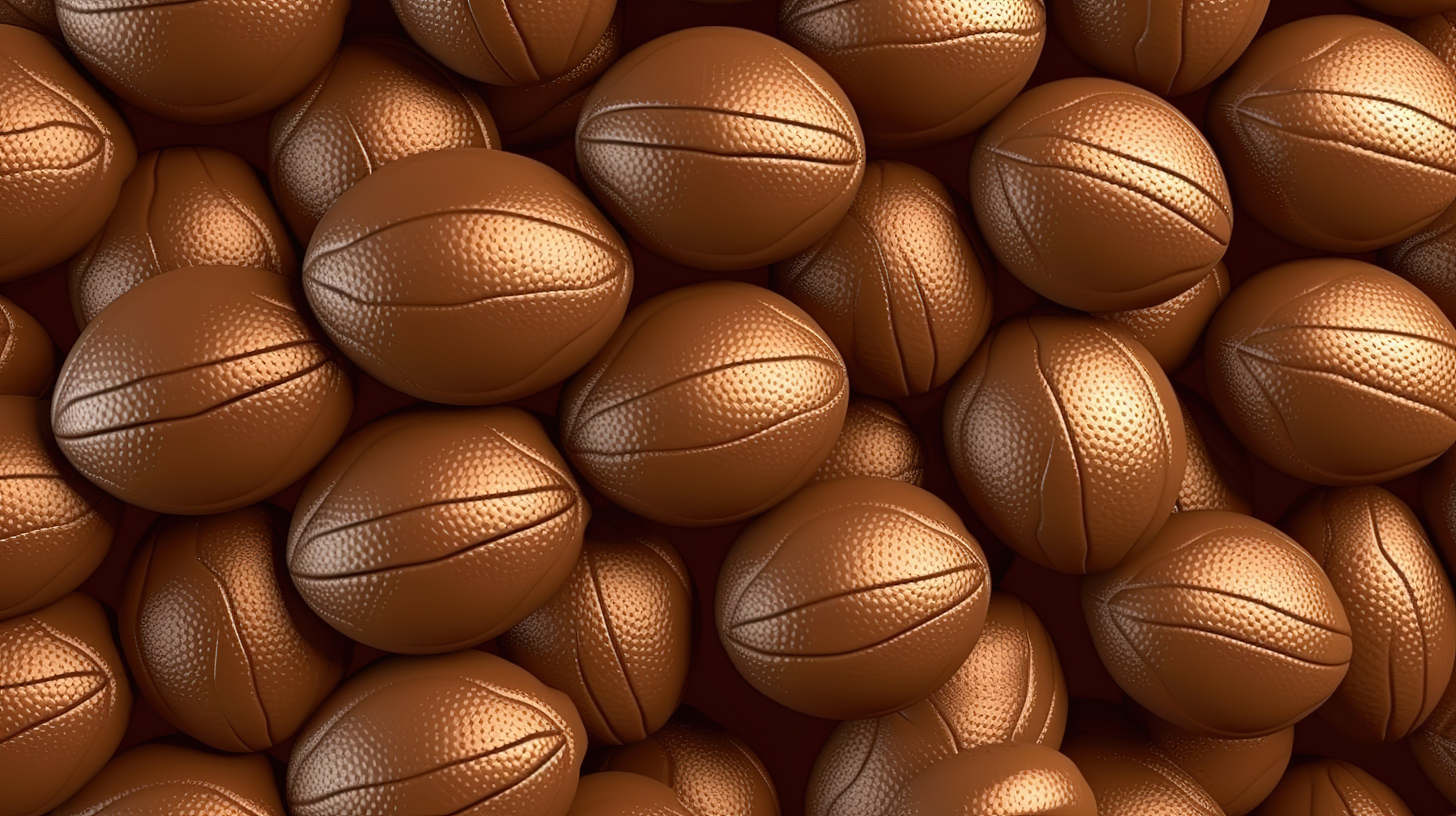 带有美式足球图案的棕色背景通过 3D 插图向体育和竞争致敬图片
