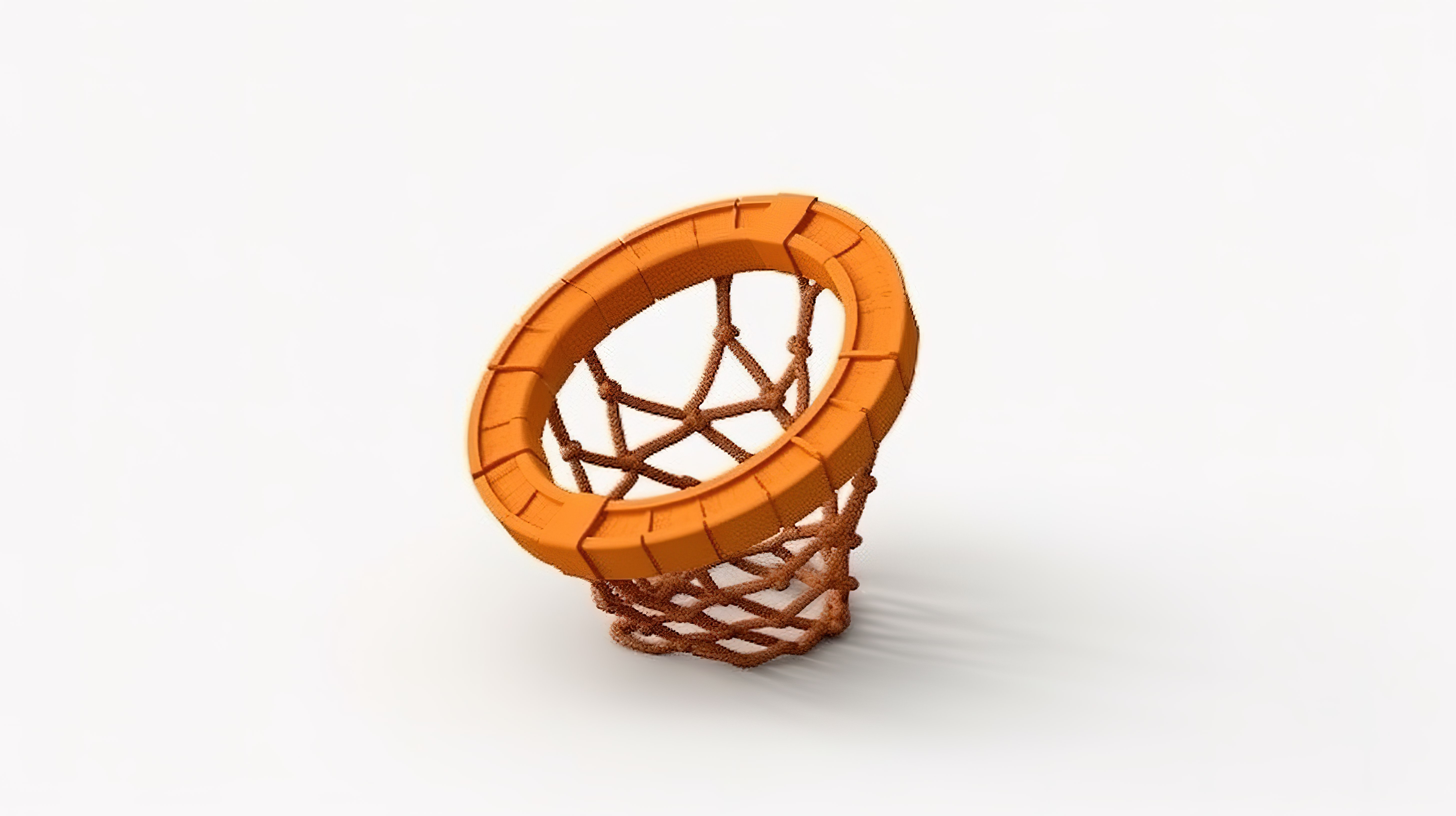 粘土风格儿童篮球框，白色背景 3D 渲染玩具图片