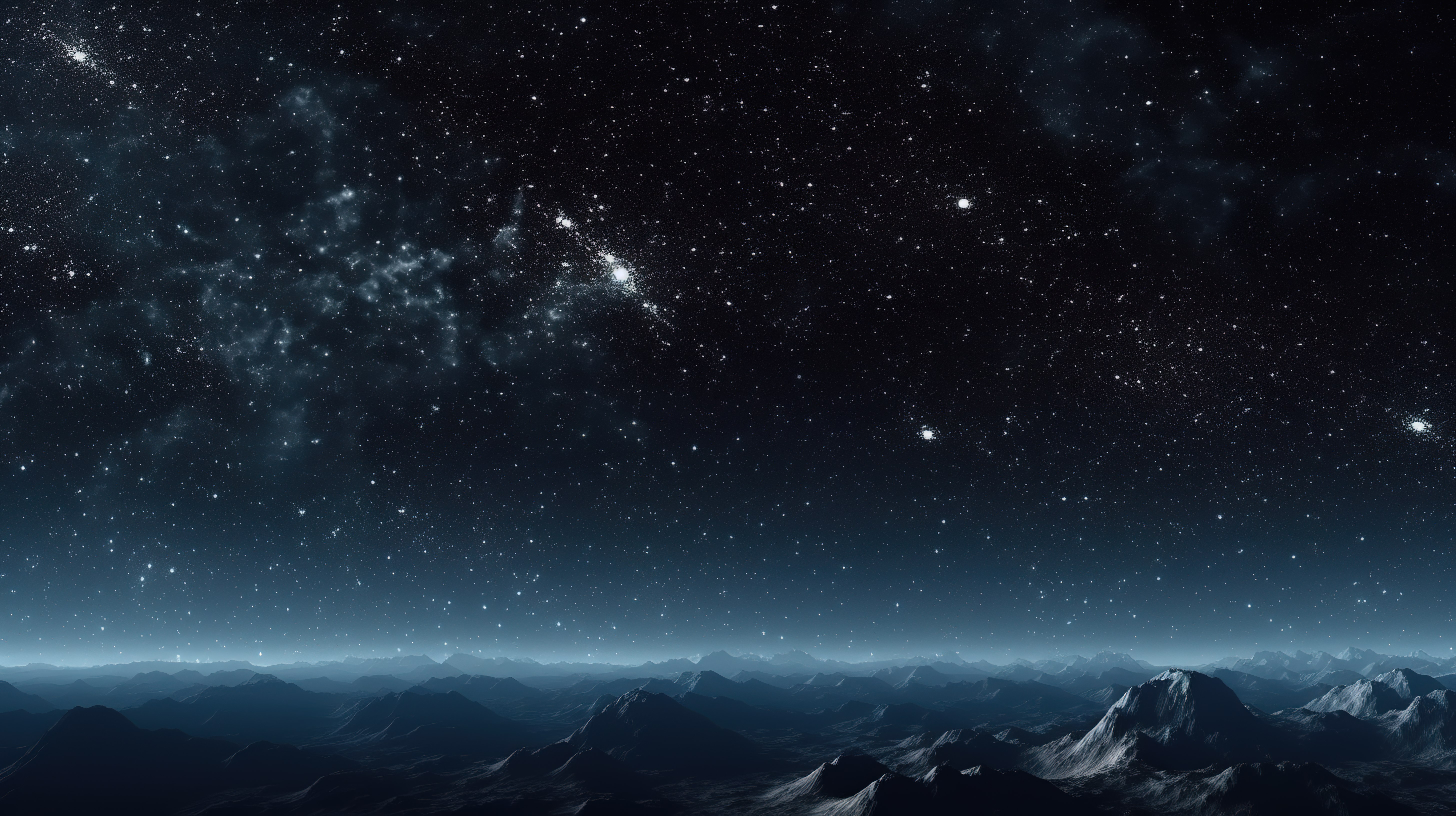 黑色星空背景的无限宇宙 3D 插图图片