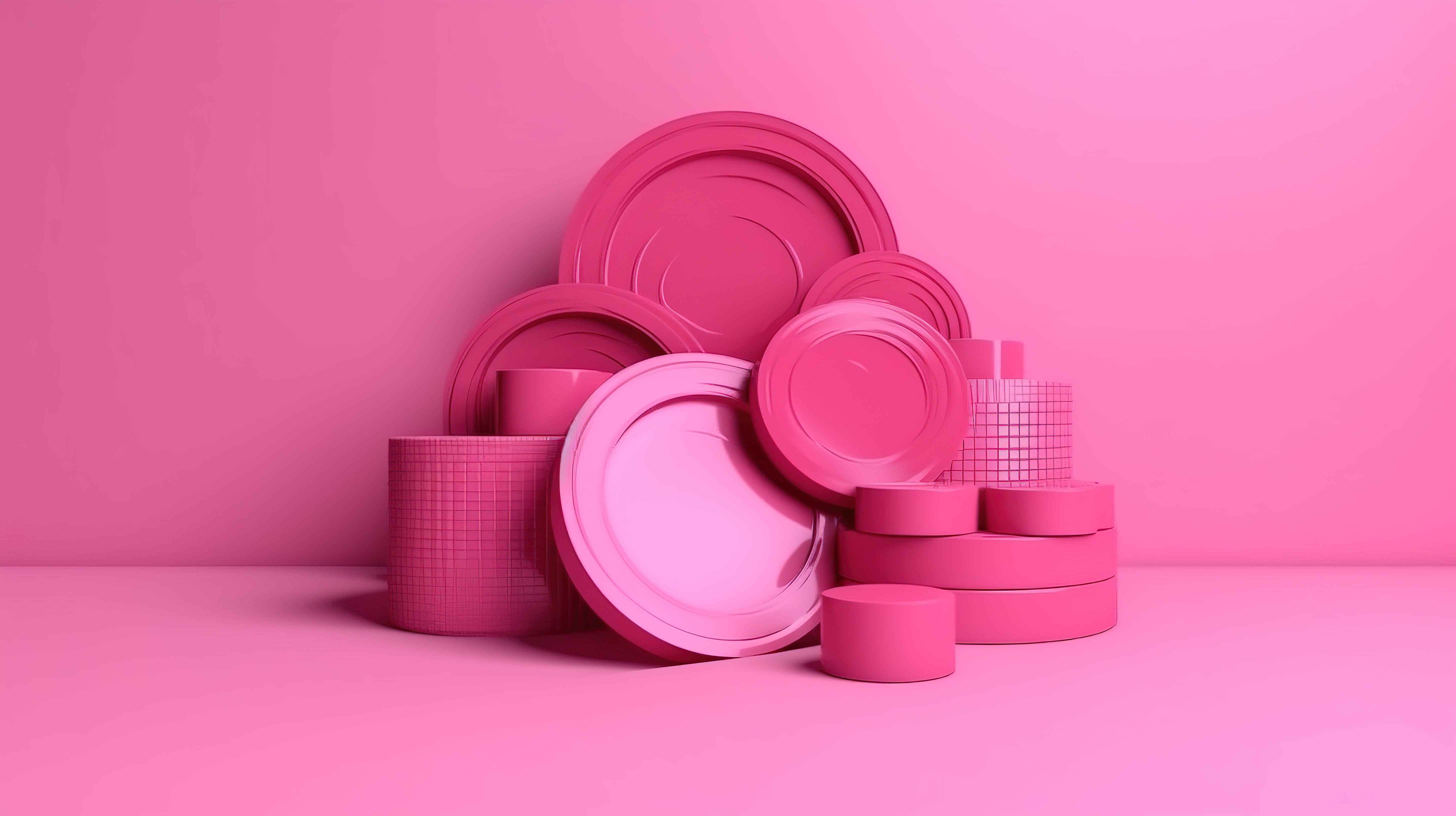 3D 渲染的粉红色折扣优惠券展示令人兴奋的交易和产品销售图片