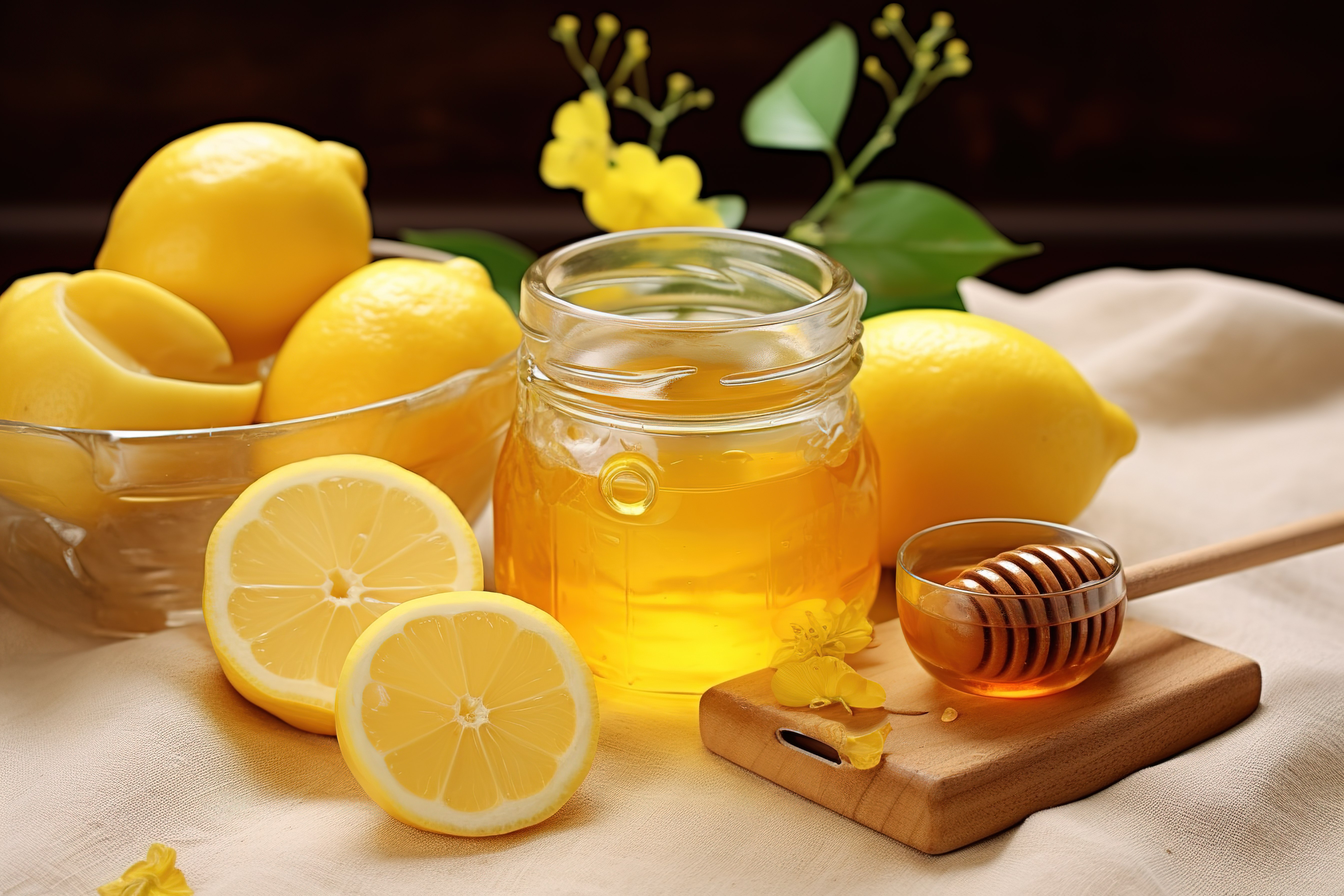 蜂蜜柠檬和柠檬汁图片