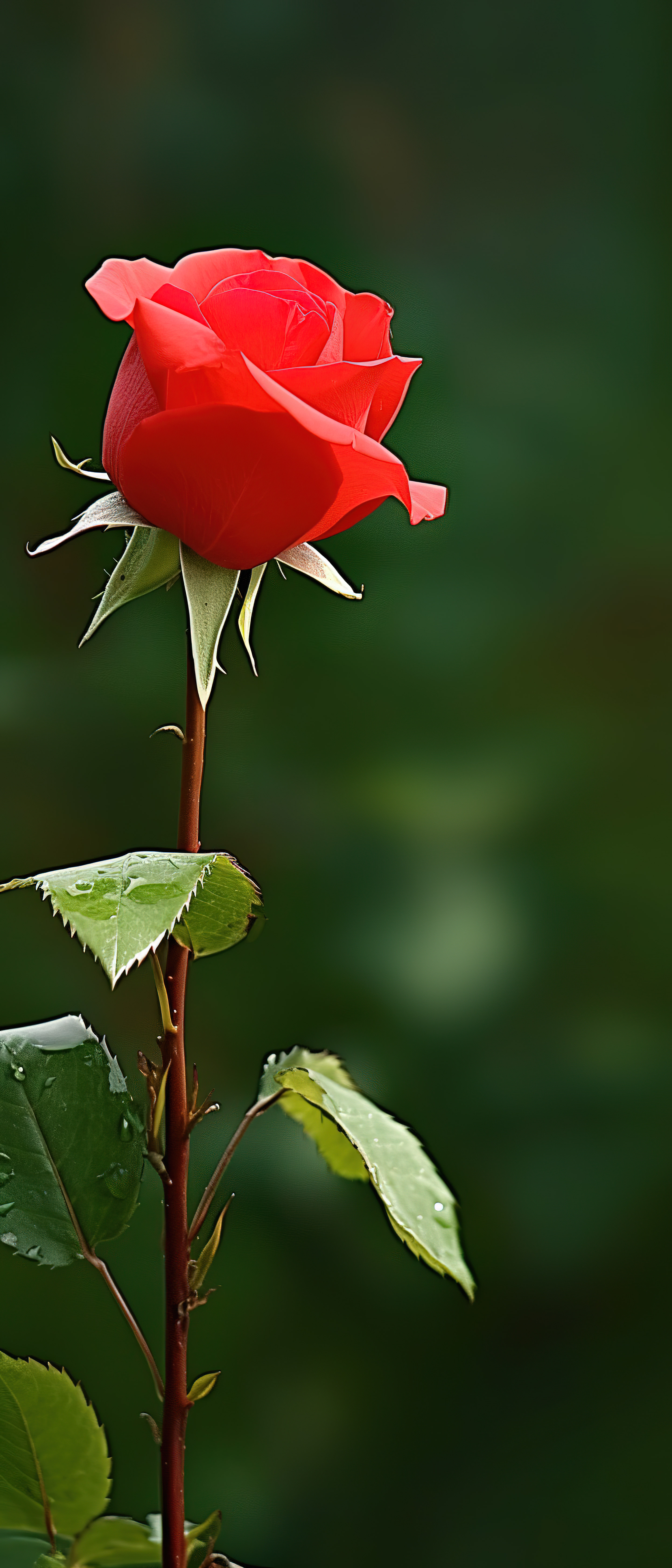 草地上的红玫瑰图片