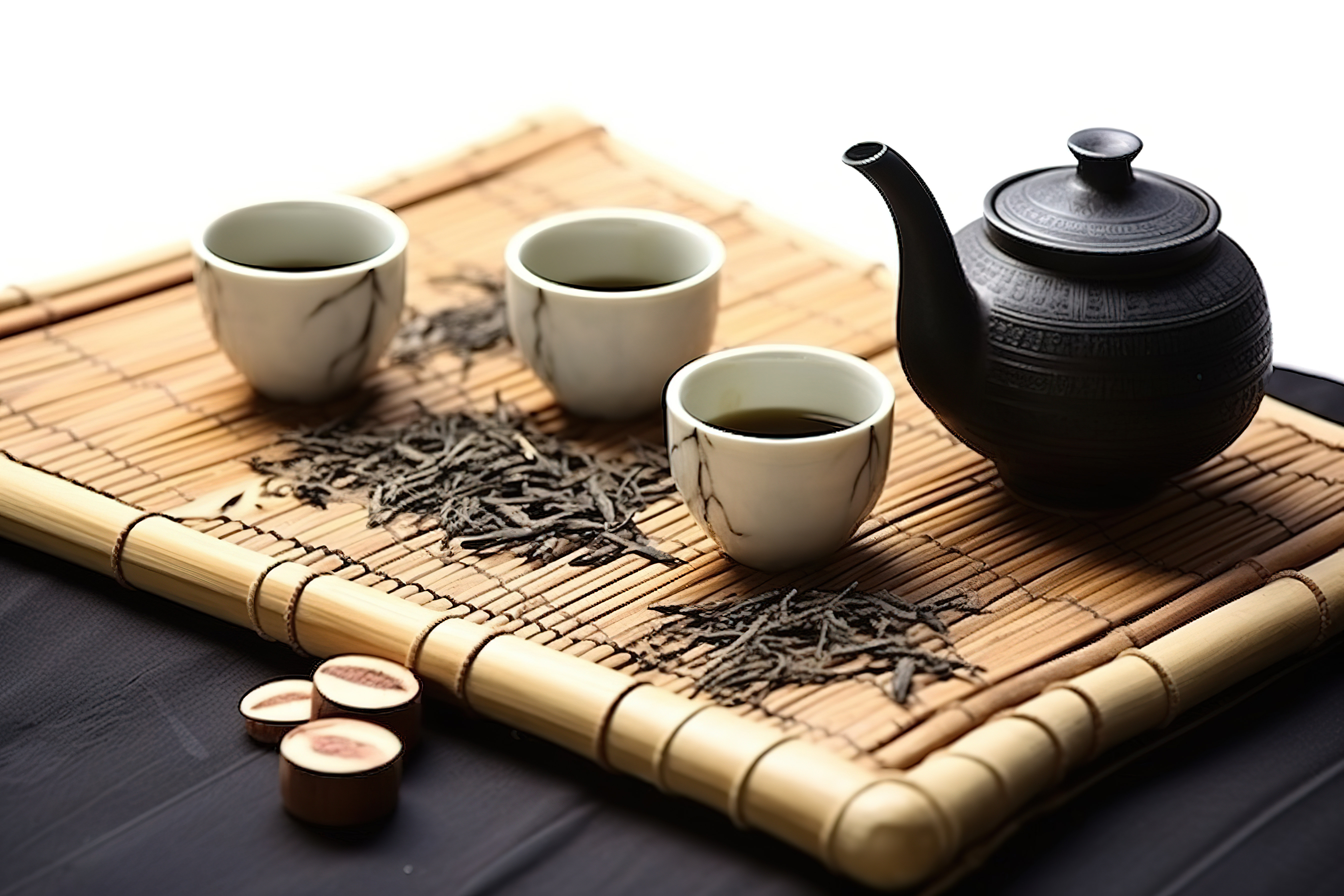 竹皮手工普洱茶图片