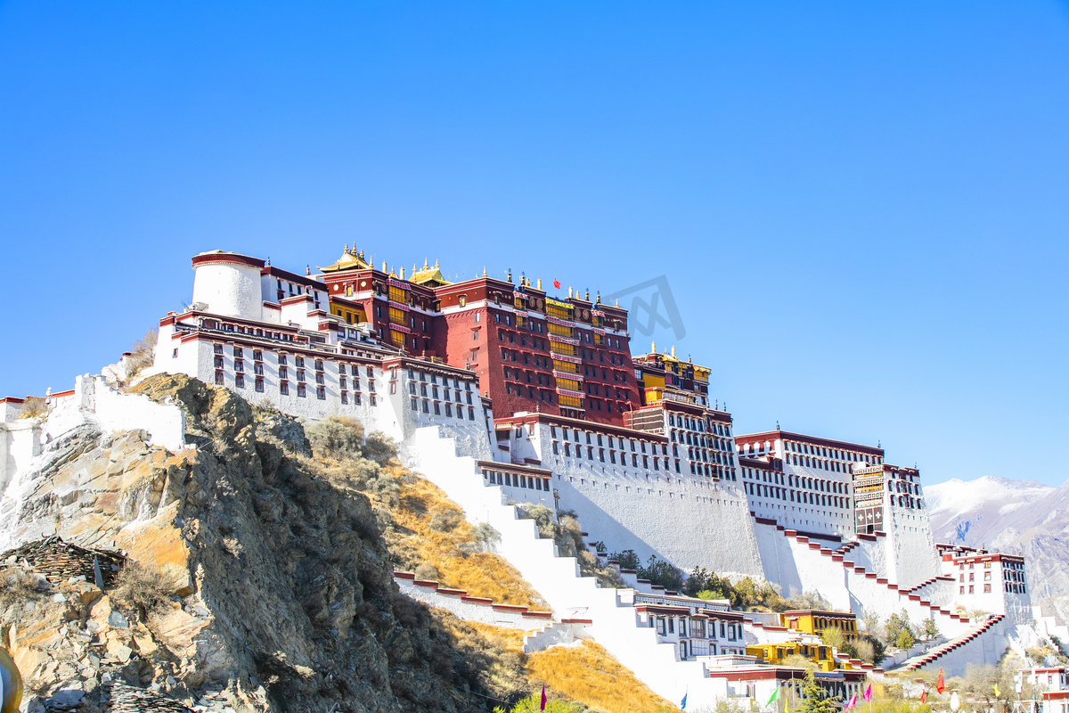 西藏布达拉宫风景区摄影图图片