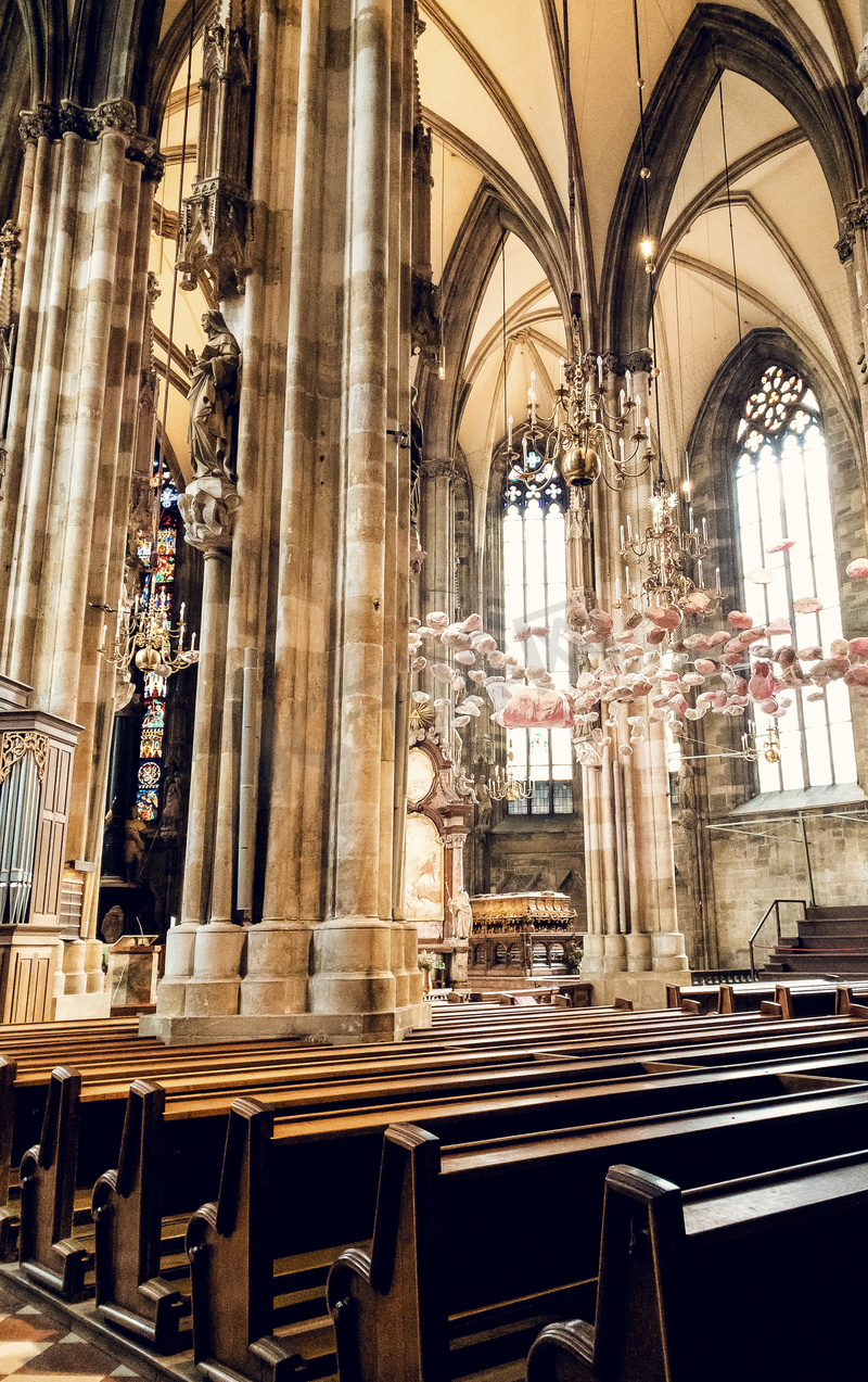 维也纳巴洛克式教堂摄影图图片