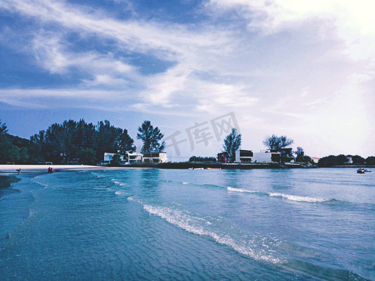 马来西亚马六甲海峡海域摄影图图片