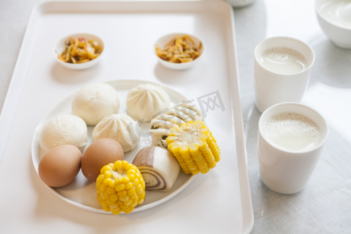 中式早餐美食摄影图图片
