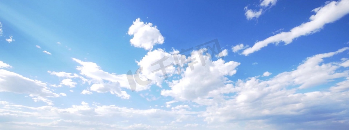 蓝天白云纯净天空素材图片