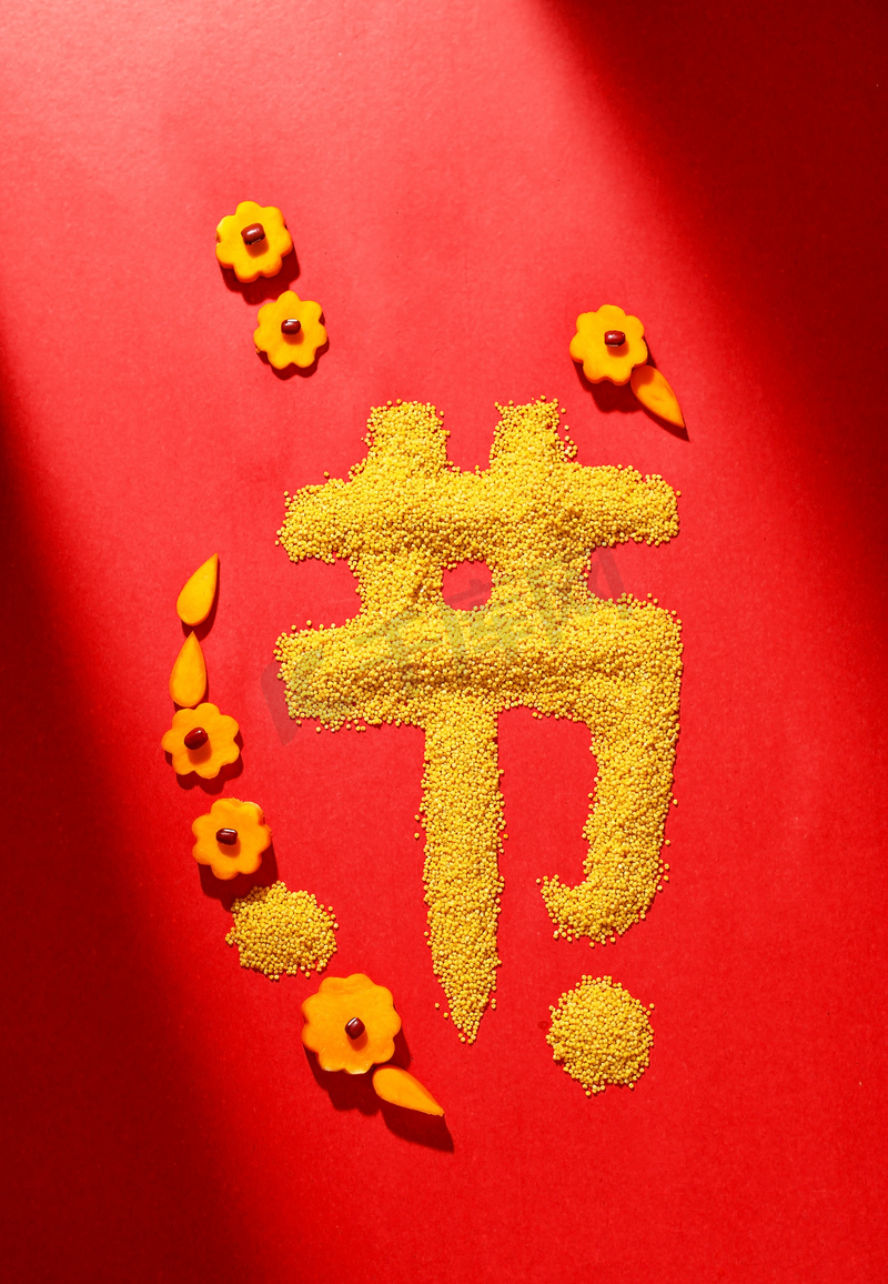过年春节虎年节红色摄影图配图图片