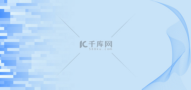 科技线条蓝色简约商务