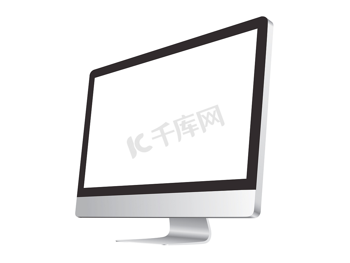 白色背景样机上的 iMac 电脑图片