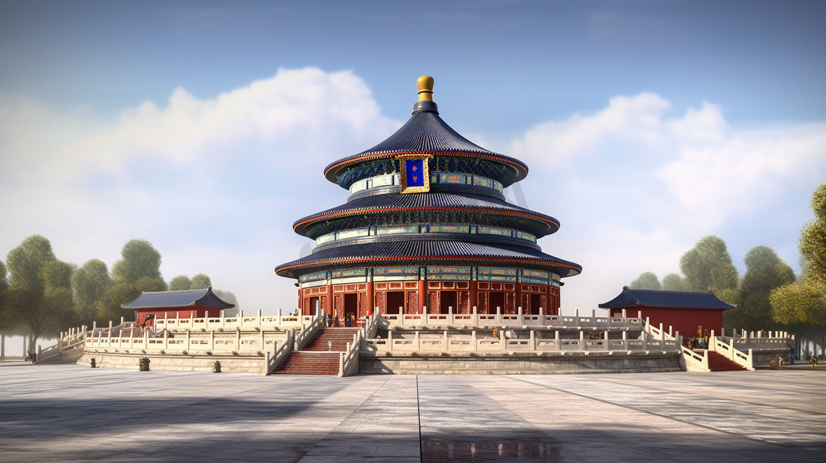 北京天坛公园城市风景景色图片