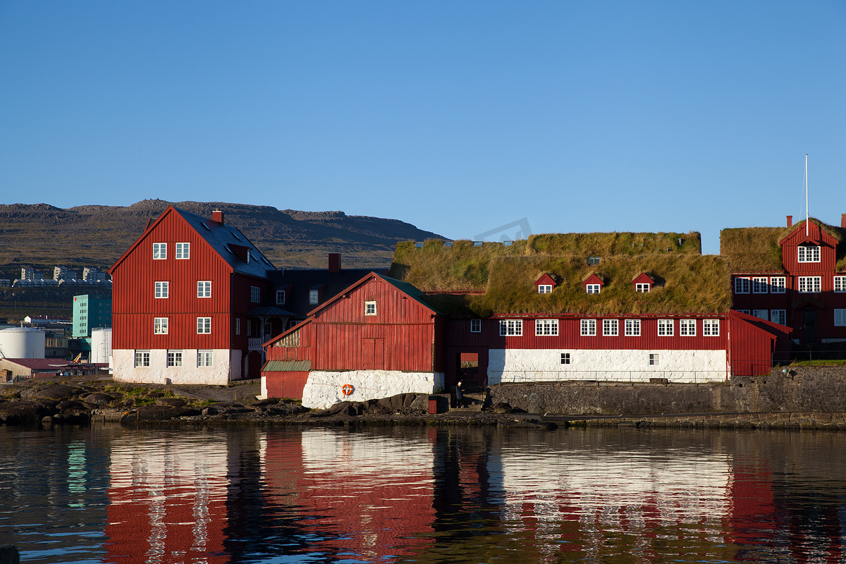 丹麦法罗群岛 Torshavn - 2019 年 9 月 21 日：Tinganes图片