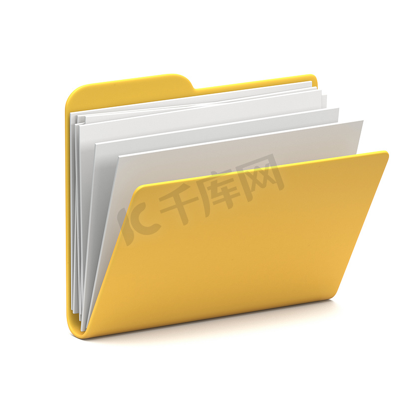 黄色文件夹图标打开 3D图片