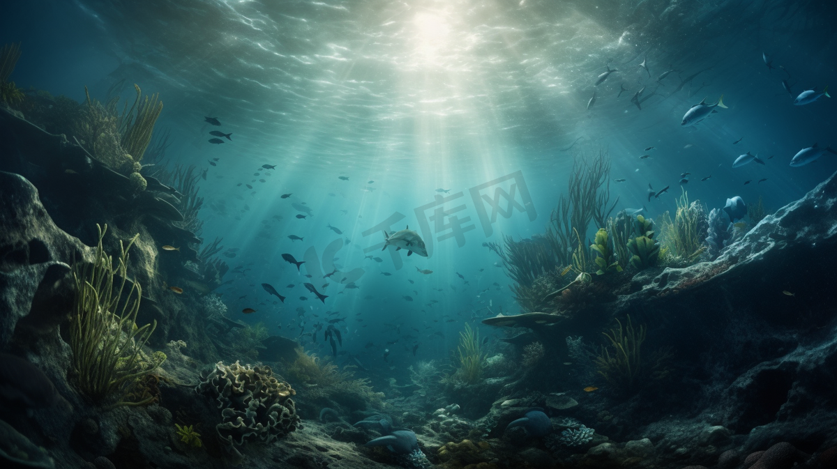 海底世界深海鱼类珊瑚图片