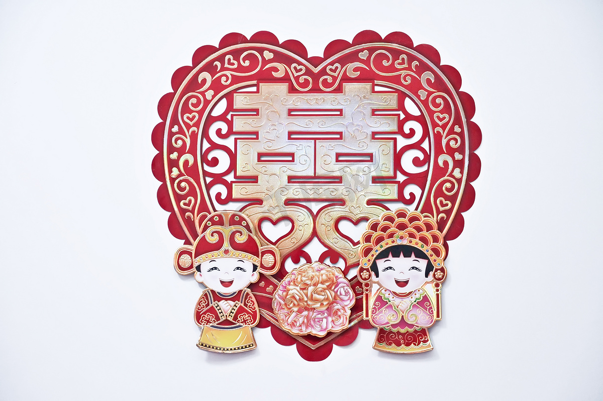 中式婚礼双喜图片