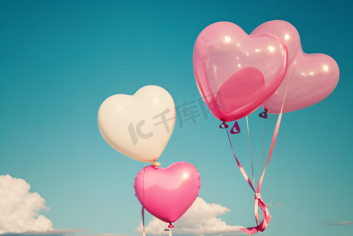 情人节浪漫粉色气球摄影图7图片