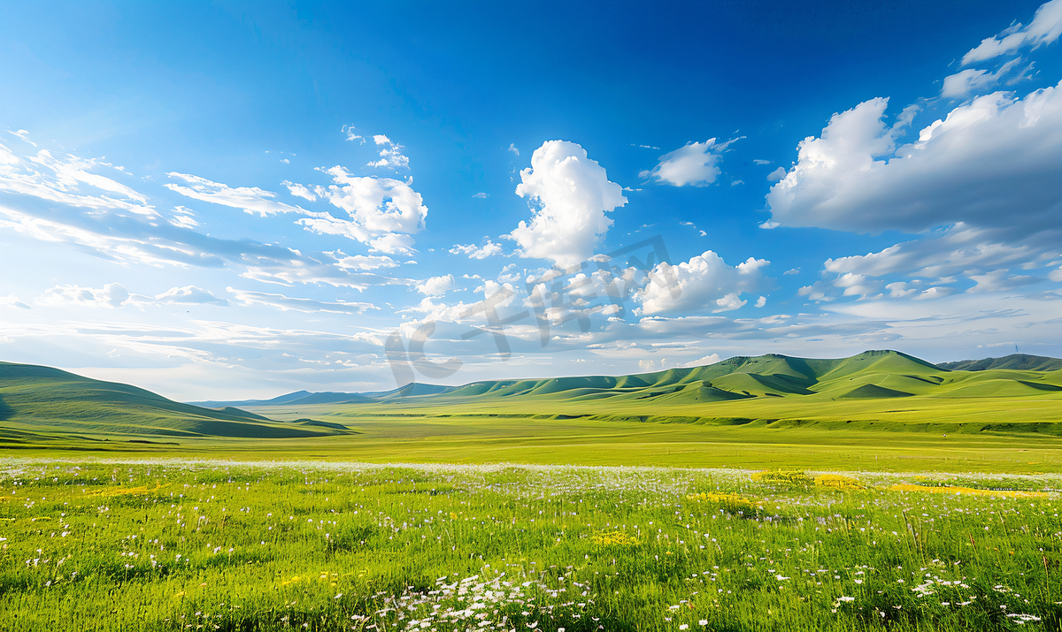 内蒙古大草原景观自然风景图片