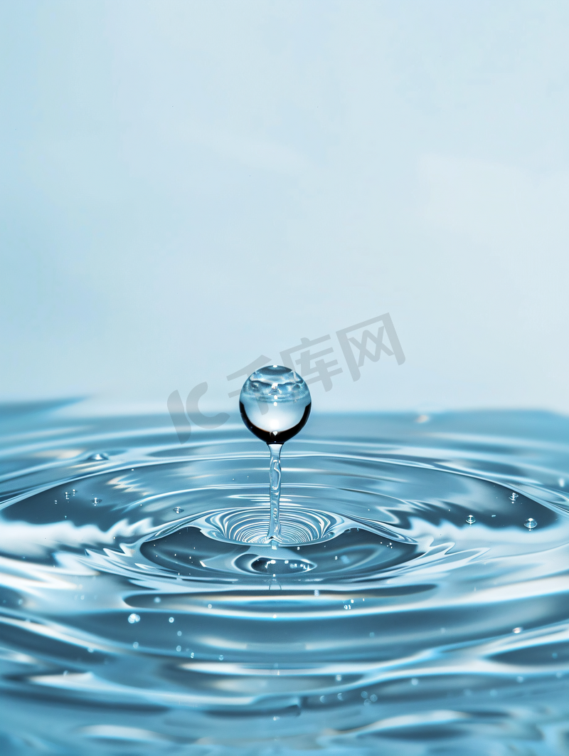 干净透明的水滴背景图片