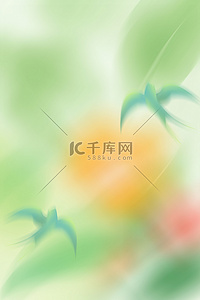 春日背景燕子绿色纹理