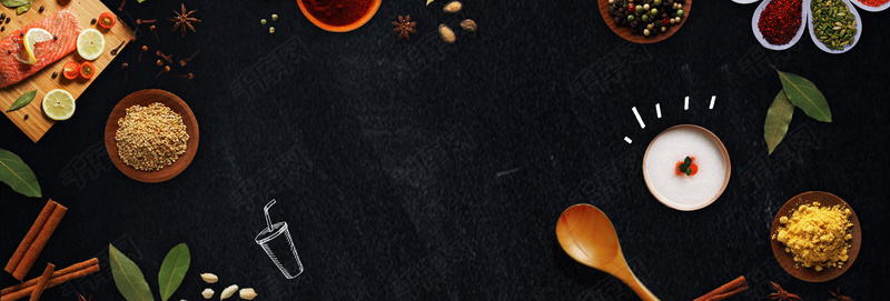 电商淘宝夏季夏日美食促销海报banner背景图片