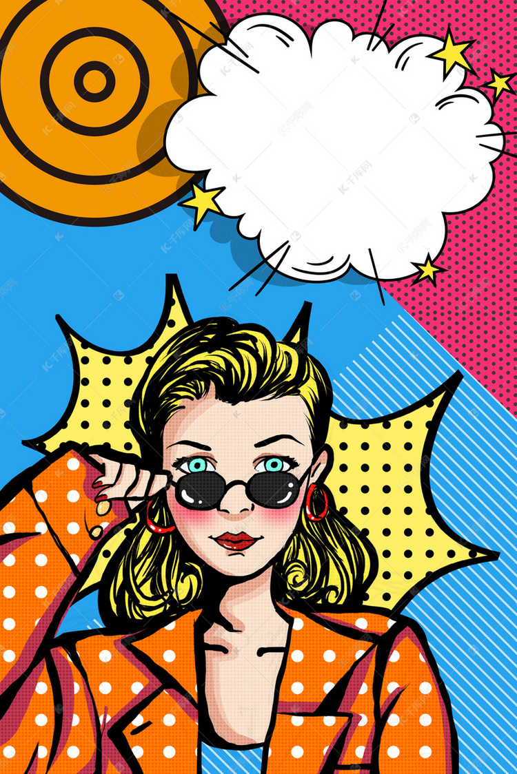 波普风极繁主义背景图片免费下载_广告背景\/psd